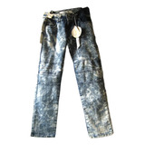 Blue Jeans, Azul/ Jaspeado, Cortes,  Moist Jeans, Talla 42
