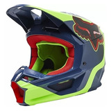 Casco Fox V1  Venz Fluor Color Azul Petróleo Tamaño Del Casco L