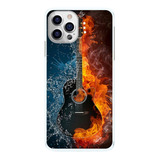 Capa De Celular Guitarra Violão Fogo E Água Capinha