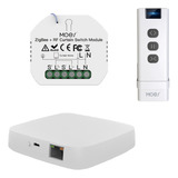 Interruptor Cortina Zigbee Rf +controle + Hub Gateway Zigbee