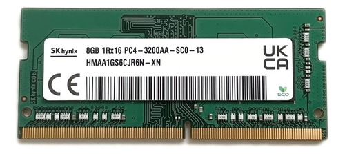 Memoria Ram 8gb 1rx16 Sk Hynix Pc4-3200aa 1.2v Sodimm Laptop