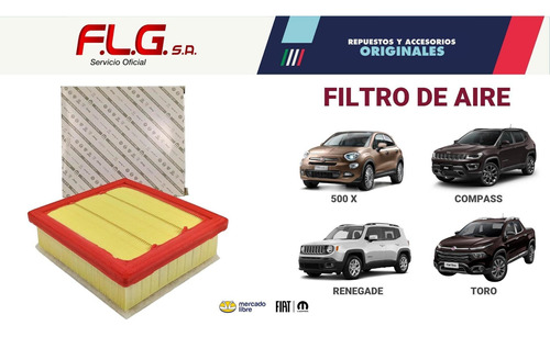 Filtro De Aire Toro 2.0 / 500x Original Fiat 500x Pop 17/18 Foto 6