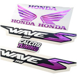 Kit Calcos Honda Wave 110s 2021 . Cromados!