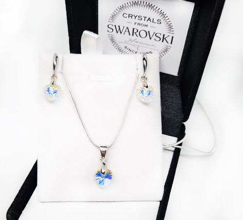 Exquisito Conjunto Plata 925 Swarovski Cristales Camaleón 