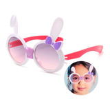 Gafas De Sol Oreja Conejo Accesorios Moda Bebés Niños Lentes Color Del Armazón Blanco