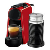 Cafetera Nespresso Essenza Mini Piramidal Rojo + Aeroccino *