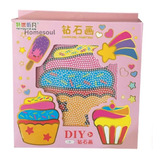 Arte 5d Diamante Kids Cupcake + Marco