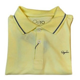 Camisa Polo Slim Casual Ogochi Juvenil Manga Curta