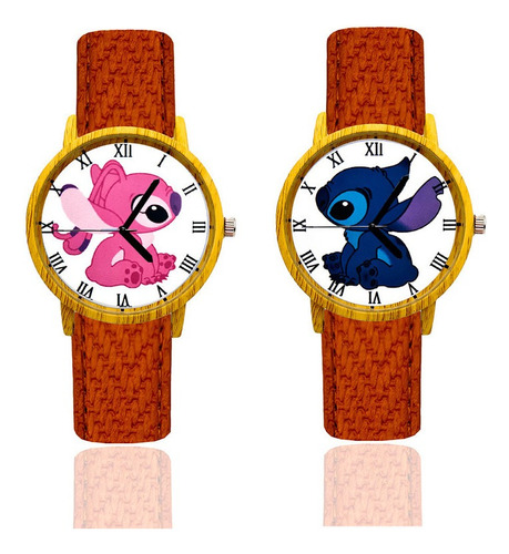Reloj Pareja Stitch Y Angel + Estuche Dayoshop