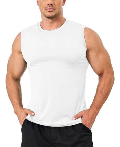 Camiseta Deportiva Fit Sin Manga Algodón Orgánico Gym Casual