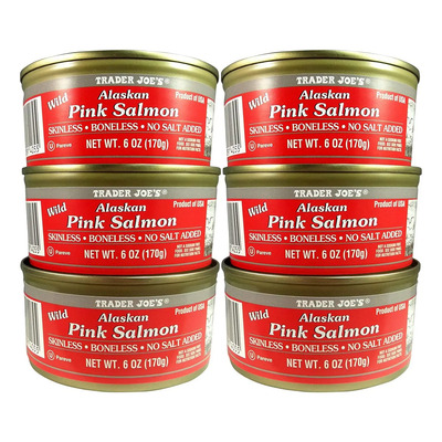 Salmón Salvaje Rosa De Alaska En Lata 170g Paquete De 6