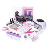 Kit De Uñas Gel + Acrilicas + Lámpara 54w