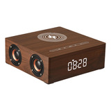 Reloj Despertador Eléctrico De Madera Con Led Digital,