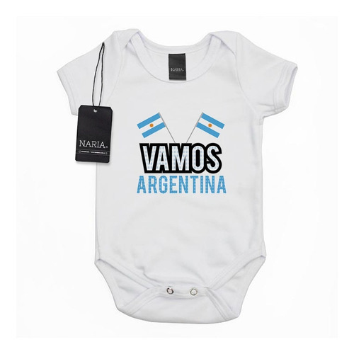 Body Bebe Manga Corta Argentina Campeon Diseño Logo - Ar8