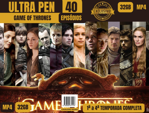 Pen Drive 64gb Coleção Série Tv Game Of Thrones Dublado