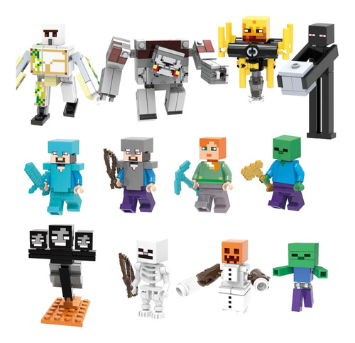 Bloques De Construcción My World Minecraft Set De 12 Modelos
