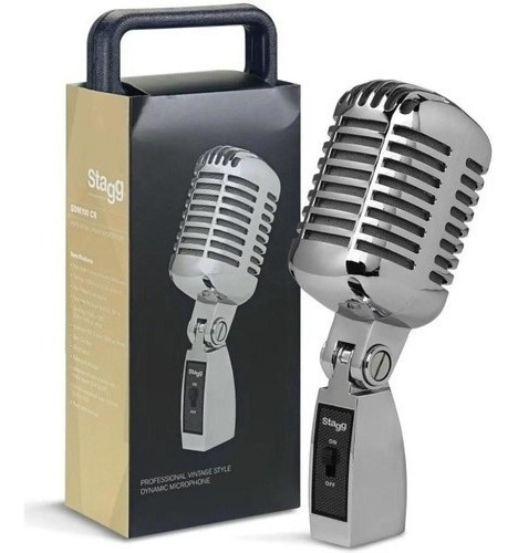 Microfone Vintage 50's Stagg Sdmp100 Cromado 