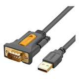 Cabo Adaptador Serial Ugreen Usb 2.0 P/ Rs232 Db9 1.5m Preto