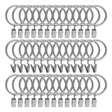 50 Pcs 38mm Metal Curtain Rings With Clips Hooks 1