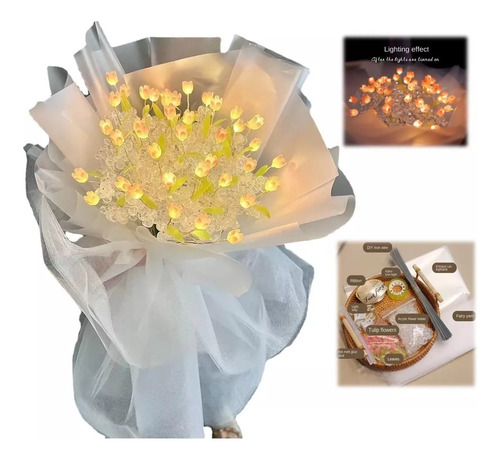 Diy Ramo Tulipanes Luz Nocturna Regalos Hechos Para Niñas