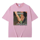 Camiseta Neutra De Algodón Con Estampado Gráfico Big Foot