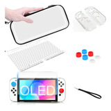 Kit Estojo Nintendo Switch 10pcs Acessórios Película Case