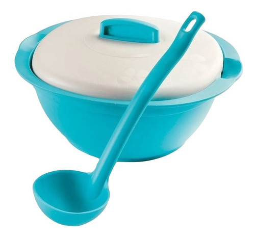 Fuente Honda Con Cucharon Sopas O Ensaladas 1.8l Tupperware