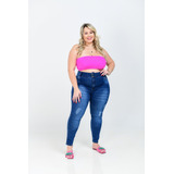 Calça Jeans Feminina Plus Size Cintura Alta.