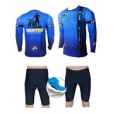 Uniforme Mtb Ciclismo Niños Jersey + Pantaloneta Badana Gel