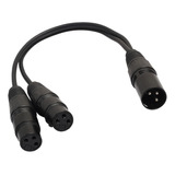 Cable Adaptador De Audio Balanceado Xlr Macho A 2 Hembra Xlr