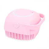 Escova Pente Silicone C/dispenser Shampoo Banho Pets
