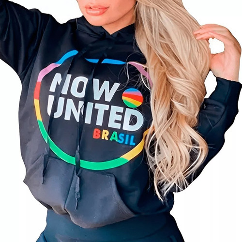 Conjunto Now United Moletom Juvenil Menina Flanelado Abrigo