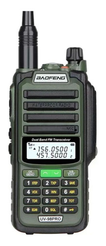 Baofeng-wt Uv98 Pro, Teclado Impermeable Ip68, Radio Fm Led Color Verde Oscuro