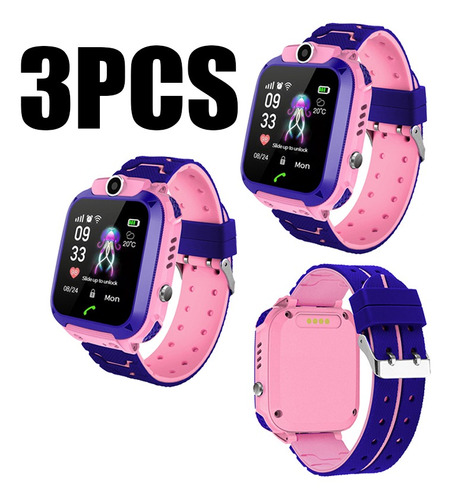 3pcs Relógio Telefone Infantil Crianças Smartwatch Com Voz Q