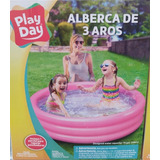 Alberca Inflable 3 Aros Play Day 1.65m X 30cm Niños Piscina