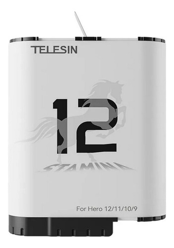 Bateria Telesin Stamina Para Gopro Hero 11 / 10 / 9 Black