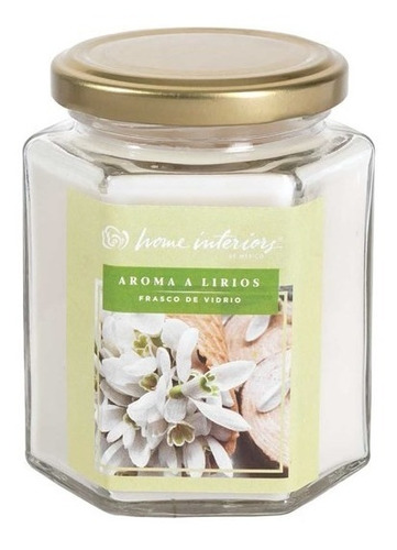 Vela En Frasco De Vidrio - Aroma A Lirios - Home Interiors