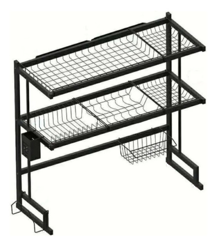 Seca Platos Rack Organizador 3 Plantas Escurridor Bacha 85cm