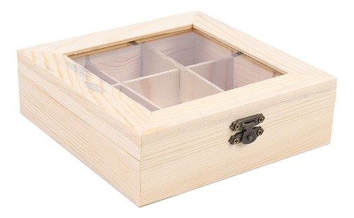 Caja Organizadora De Joyas Para Bolsitas De Té De Madera, 9