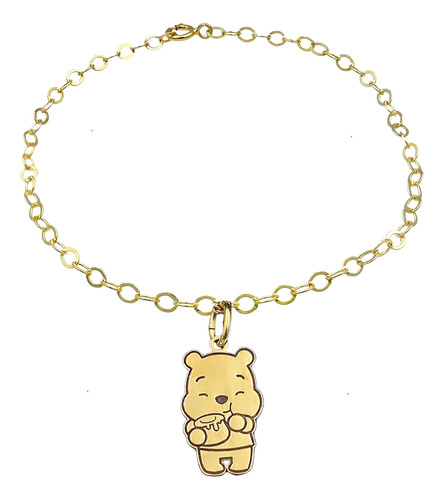 Pulsera Winnie Pooh Baño Baño Oro 24k Plata 925 Envio