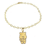 Pulsera Winnie Pooh Baño Baño Oro 24k Plata 925 Envio