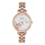 Citizen Minnie Mouse Rose Goldtone Ew2448-51w ..... Dcmstore Color De La Correa Oro Rosa Color Del Bisel Oro Rosa Color Del Fondo Plata