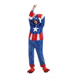 Pijama Mameluco Capitán América Kigurumis Unisex Adulto