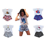 Pijama Tematico Animado / Remera Y Short / Nuevos Modelos