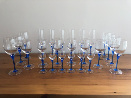 Conjunto 25 Taças De Cristal - Vinho, Licor, Champagne, Água