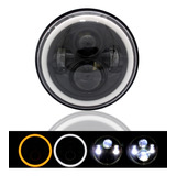 Faro Led Redondo Lupas Ojo Angel Ambar Blanco 7 Pulgadas