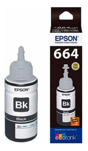 Botella De Tinta Epson 664 Negro 4.500 Pg - T664120-al