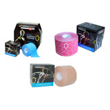 Kit 3 Unid De Kinesiology Tape Bandagem Marca Theraband