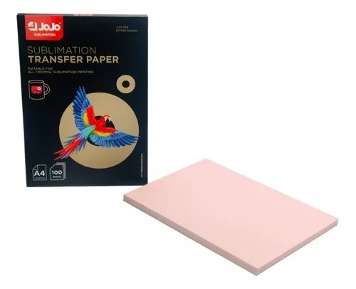 200 Folhas Papel Para Sublimação Transfer Fundo Rosa A4 100g