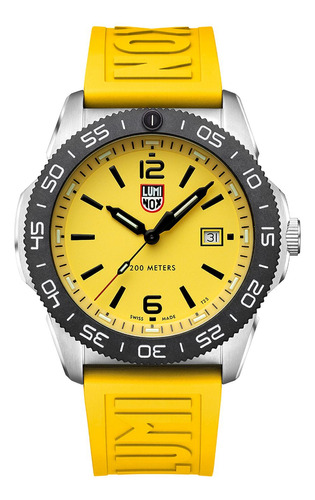 Reloj De Pulsera Luminox Hombre Mujer Lujo Xs.3125 Amarillo